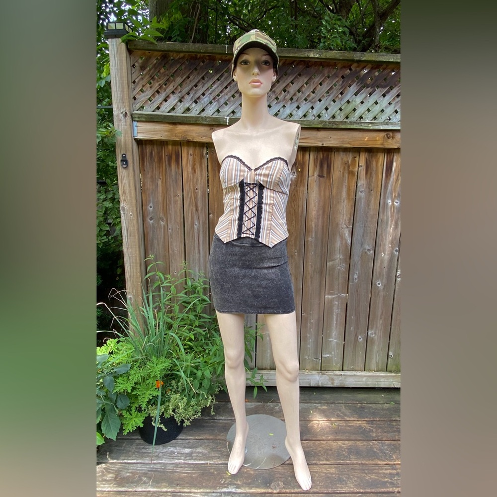 STEAMPUNK Vintage Bustier Corset Tube Top